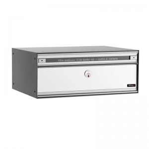 Postkast Allux PC2 Aluminium-Grijs voor inworp voor uitname incl.slot