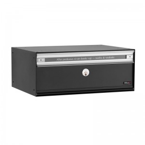 Postkast Allux PC2 Zwart voor inworp voor uitname incl.slot