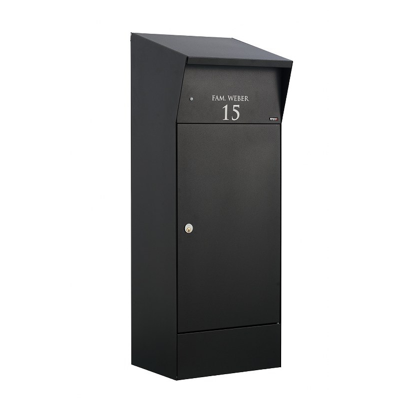 Pakket Brievenbus Allux Bjorn met Led - verlichting Zwart