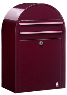 Brievenbus Bobi Classic S Bordeaux Rood