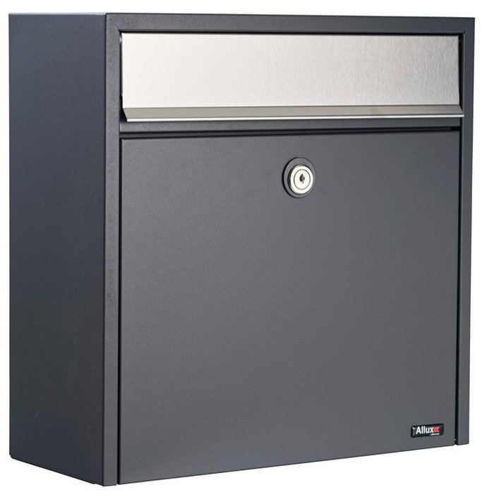 Brievenbus Allux 2500 Antraciet Grijs / RVS Klep