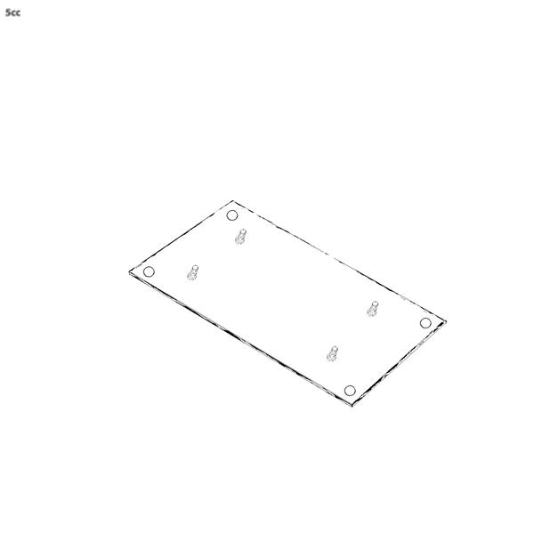 Heibi rvs montageplaat 80185