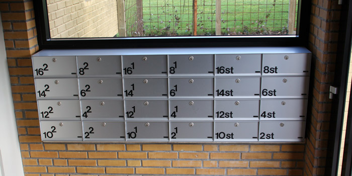 Postkast Allux PC1 Smalle Systeemkast Zwart voor inworp voor uitname incl.slot